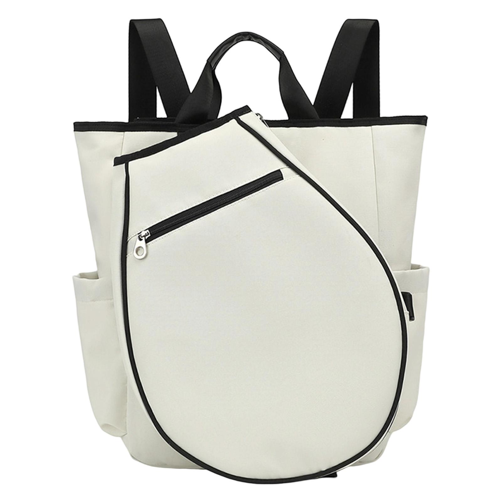 Backpack Racket Bag - กระเป๋าเป้สะพายหลังสำหรับเทนนิส พร้อมช่องใส่ไม้เทนนิสและขวดน้ำ เหมาะสำหรับผู้หญิงและผู้ชาย ใช้สำหรับการเดินทางค้างคืนหรือการฝึกซ้อมในวันหยุดสุดสัปดาห์
