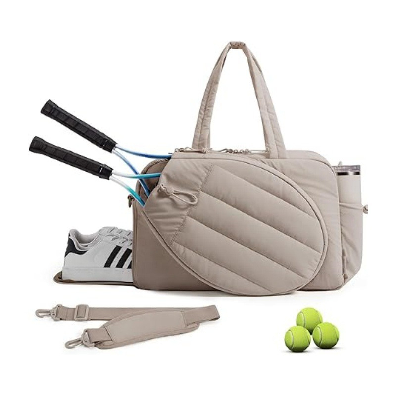 Backpack Racket Bag - กระเป๋าใส่ไม้เทนนิสและไม้พิกเคิลบอลแบบใหม่สำหรับกิจกรรมกลางแจ้ง ดีไซน์ทันสมัย แบบสะพายข้าง พร้อมช่องใส่แก้วน้ำ