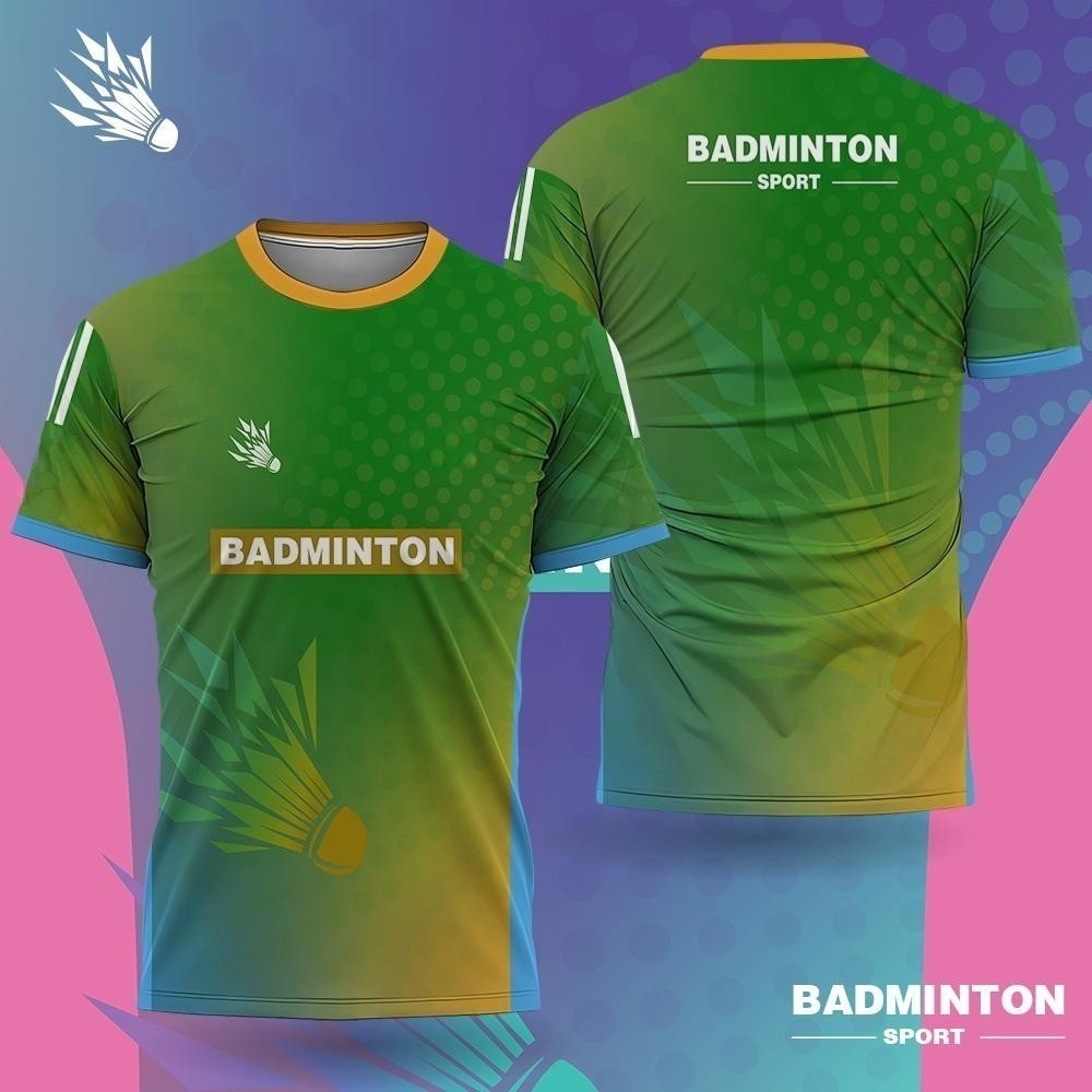 เสื้อแบดมินตันผู้ชายลายไล่สีพิ - Badminton Wallpaper บทวิจารณ์และราคา